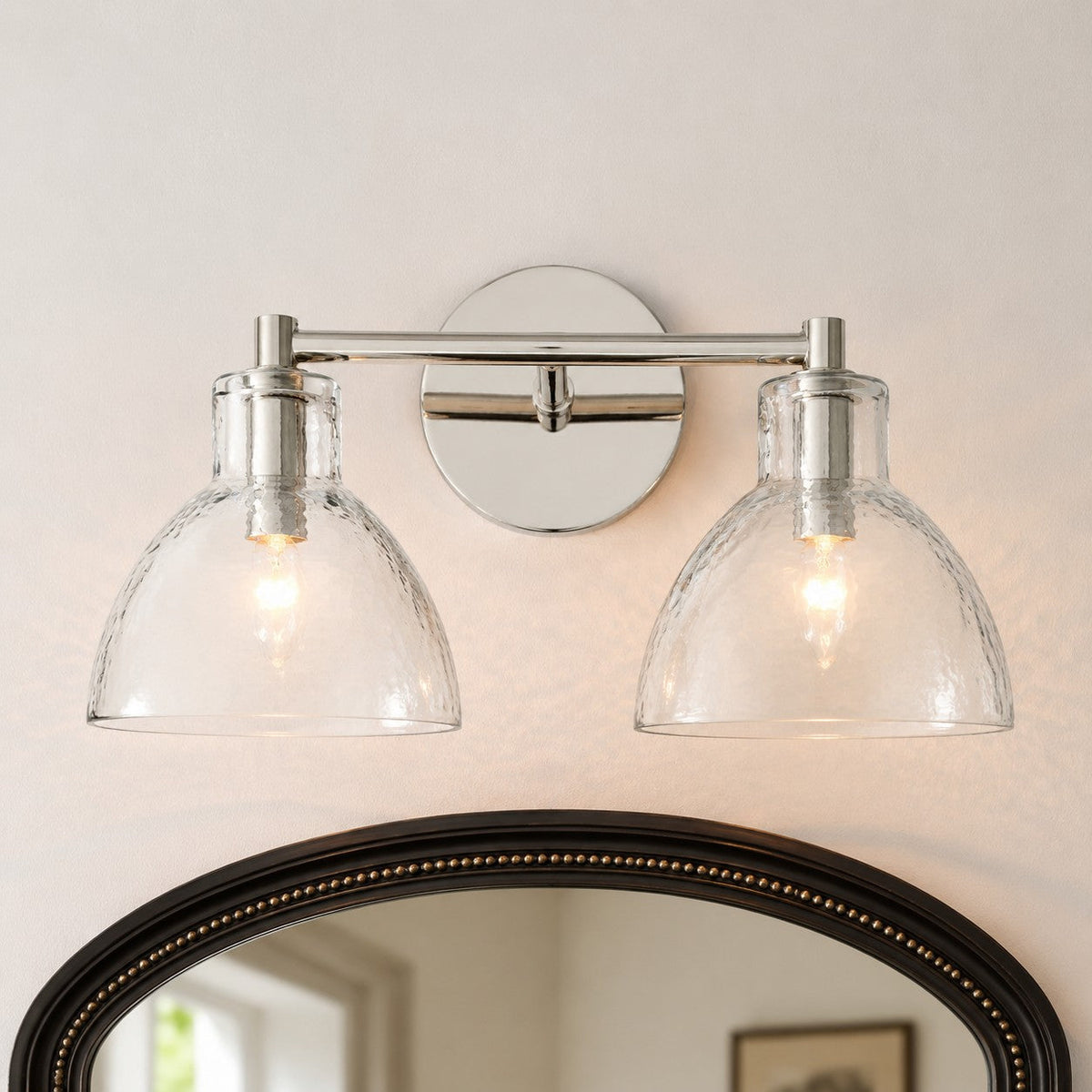 Applique Glavira in vetro riciclato - Lampada moderna per lavabo del bagno | Esilora