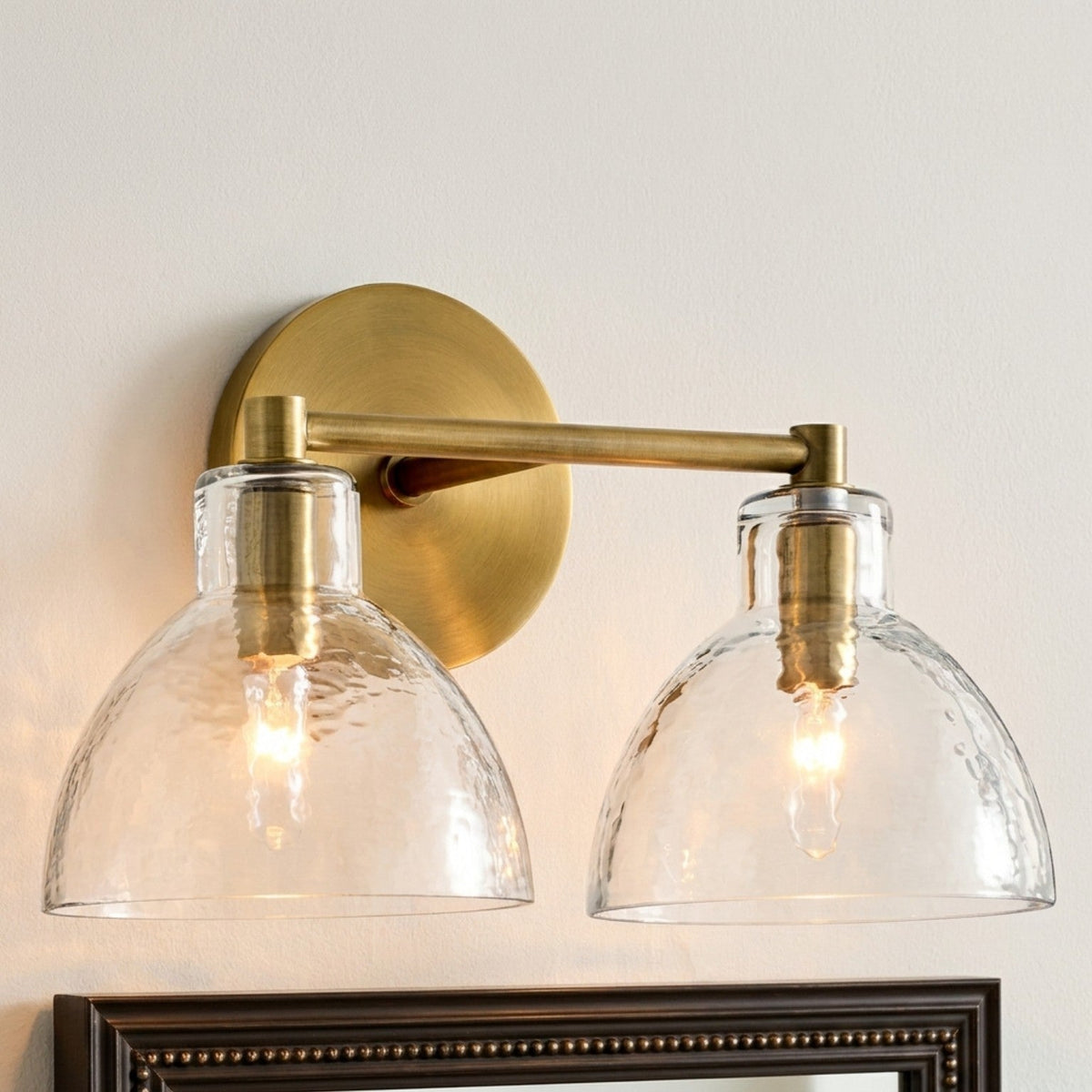 Applique Glavira in vetro riciclato - Lampada moderna per lavabo del bagno | Esilora