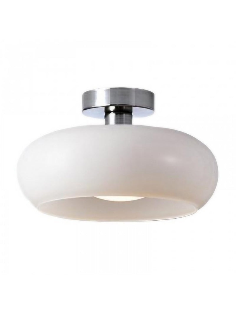Retro Brass Bauhaus Glass Disc Ceiling Lamp | Esilora