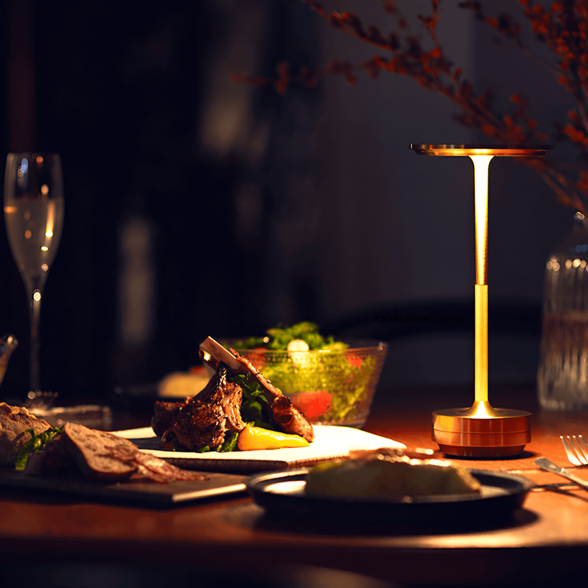 Wireless Metal LED Table Lamp — Touch Controls
