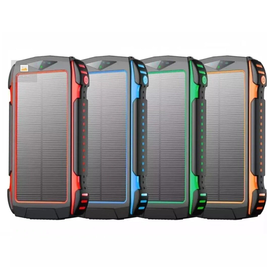 Solar Power Bank 20000mAh with 10W Wireless Charger and LED Light - Esilora
