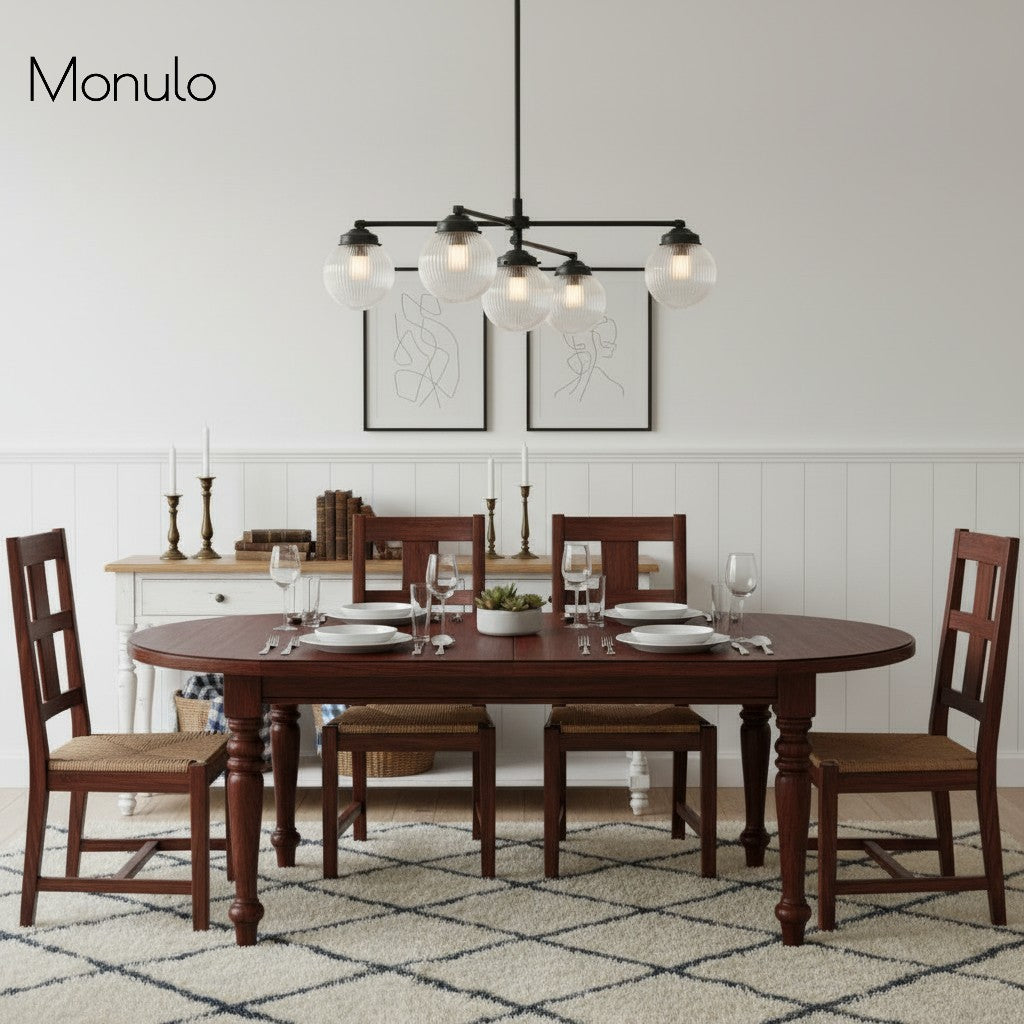 Glorica Glass skulpturale Globus-Pendelleuchte aus Metall und Glas – moderne Deckenleuchte für das Esszimmer | Esilora