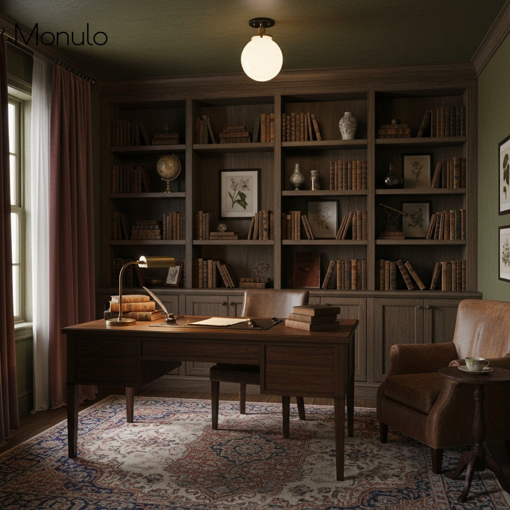Glorica Opalglas-Halbdeckenleuchte – moderne Mid-Century-Leuchte für das Wohnzimmer | Esilora