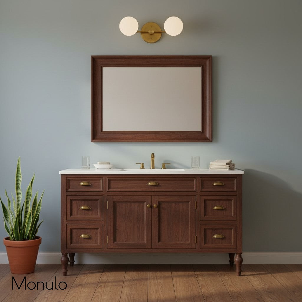 Glorica Glass Minimalist Metal Arm Globe Wall Sconce – Mid-Century Vanity Lighting for Mirror & Hallway | Esilora