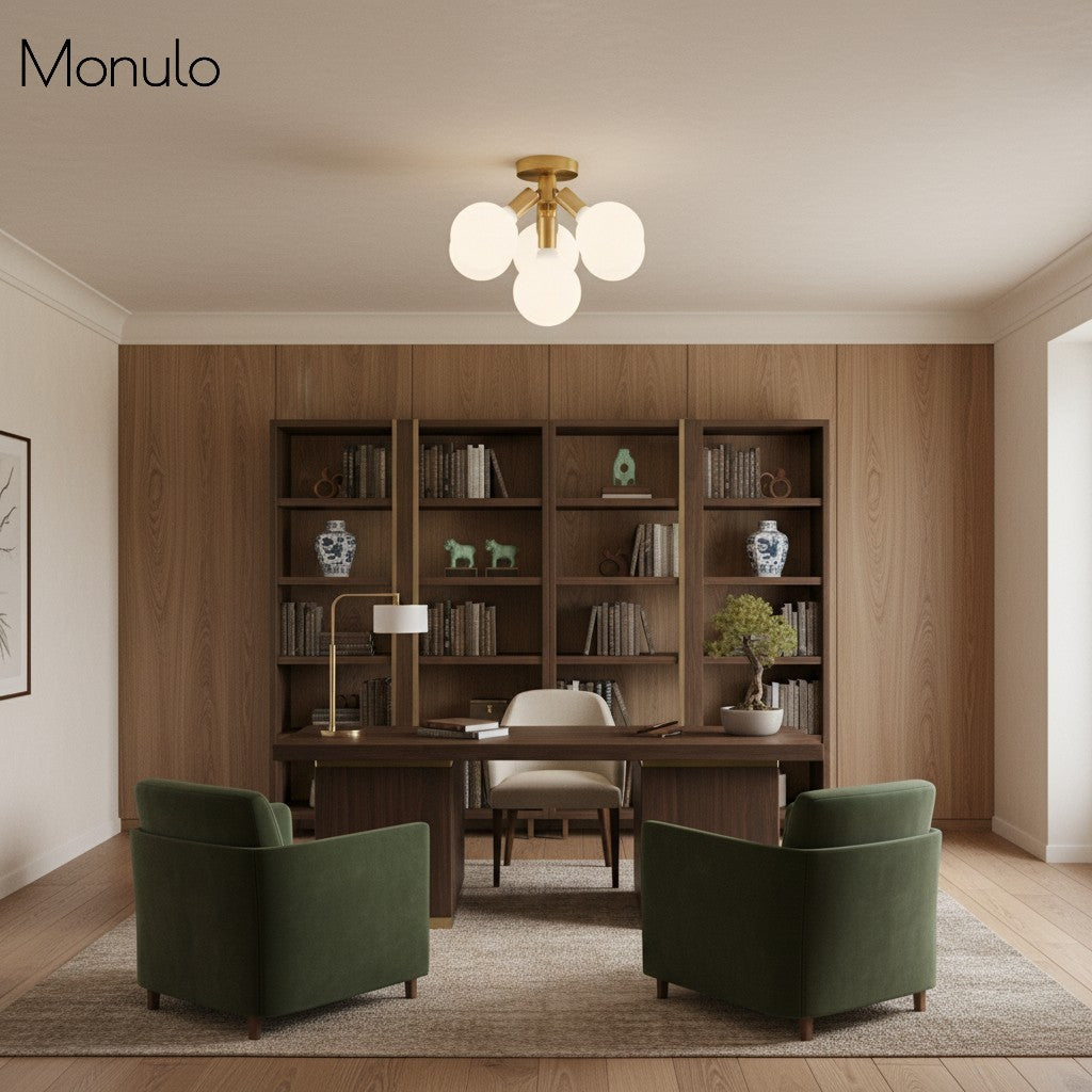 Lampada a plafone elegante Glorica Glass - Design con globo bianco per ambienti contemporanei | Esilora