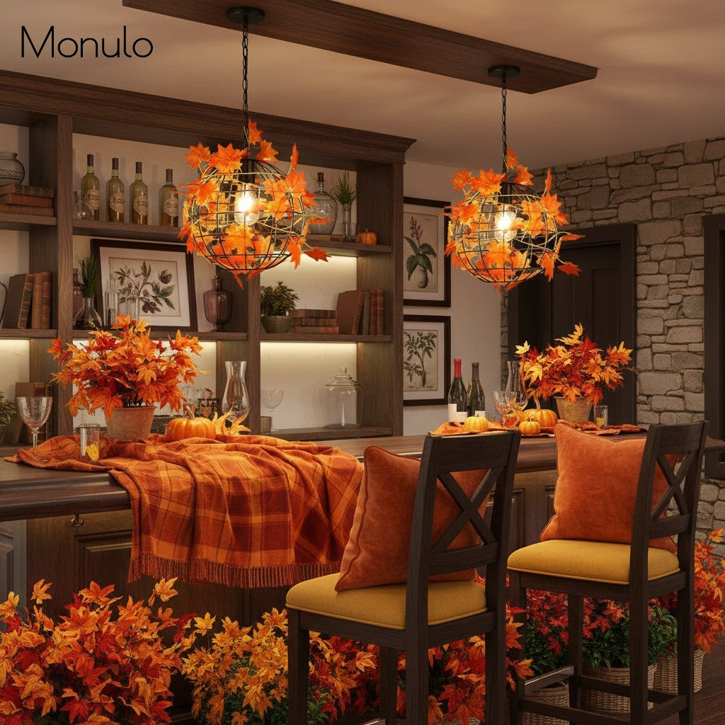 Verdeleia Layered Plant-Accented Pendant – Modern Hanging Lamp for Home Interiors | Esilora