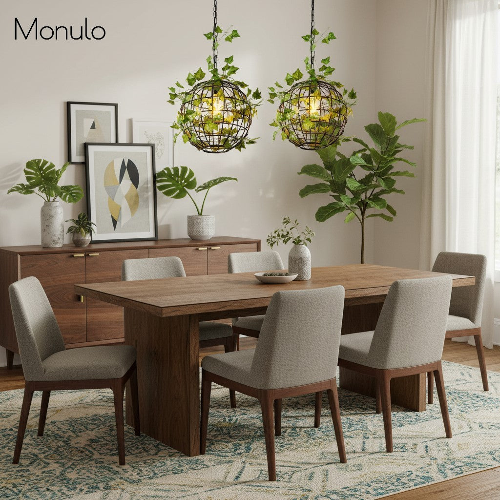Verdeleia Layered Plant-Accented Pendant – Modern Hanging Lamp for Home Interiors | Esilora