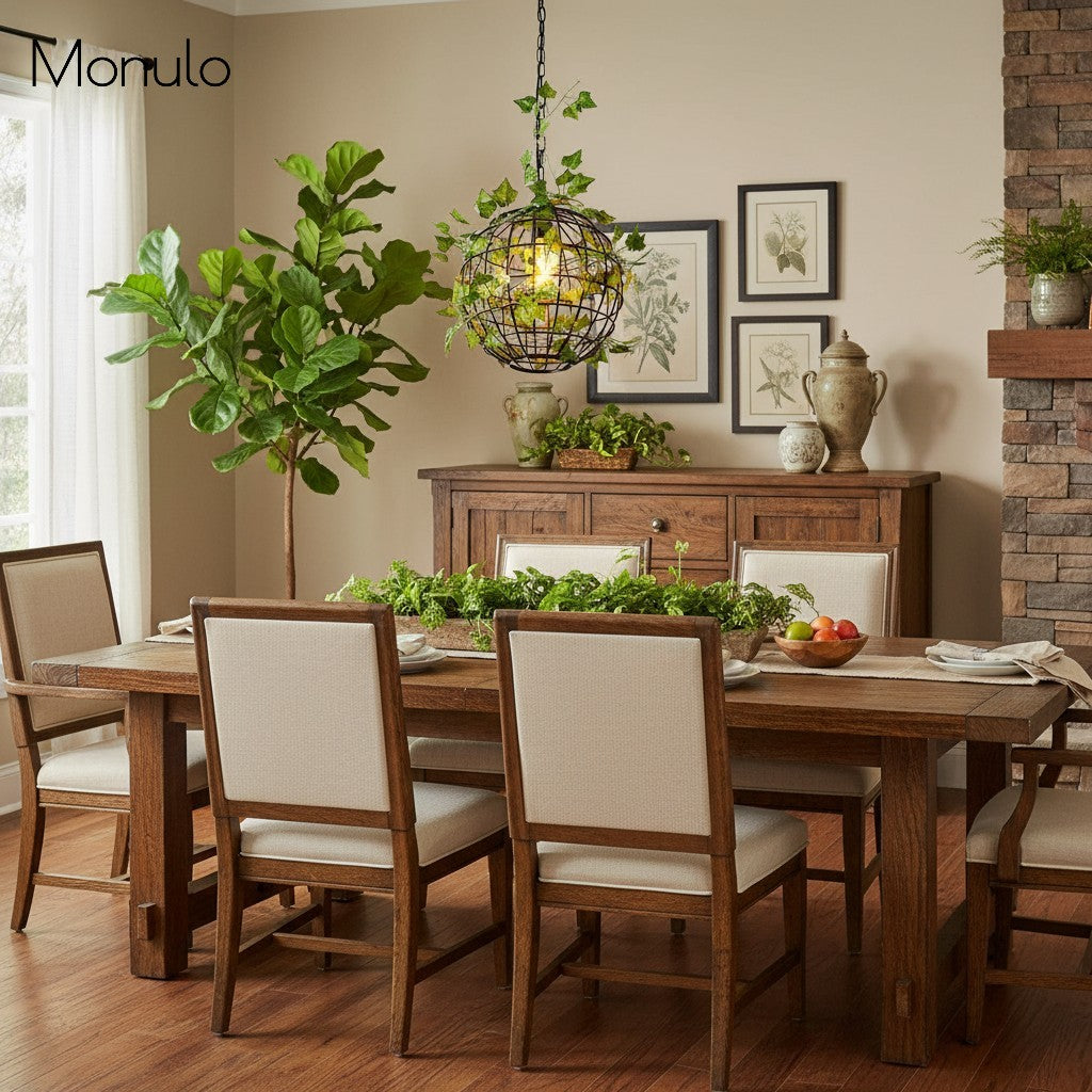 Verdeleia Layered Plant-Accented Pendant – Modern Hanging Lamp for Home Interiors | Esilora