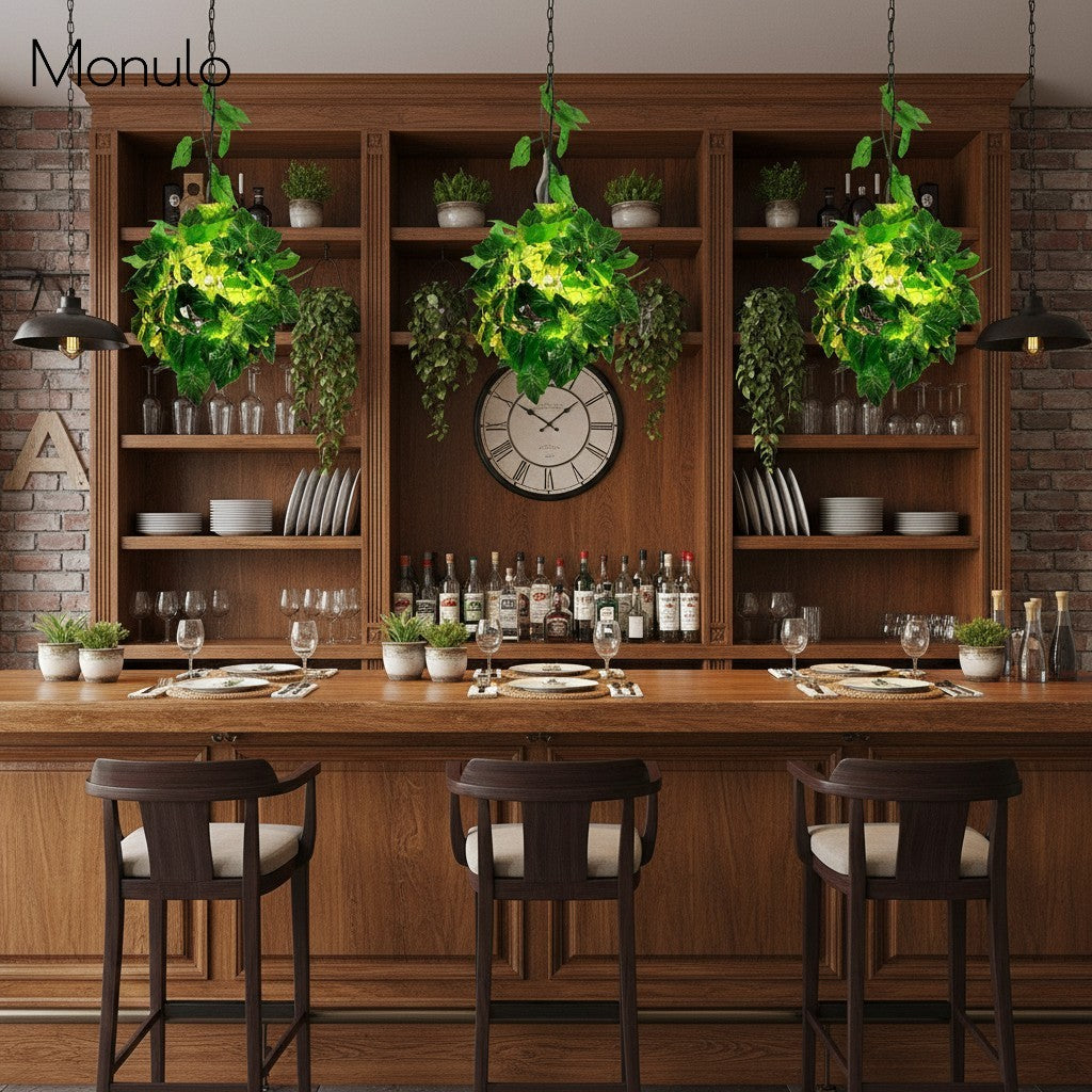 Verdeleia Layered Plant-Accented Pendant – Modern Hanging Lamp for Home Interiors | Esilora