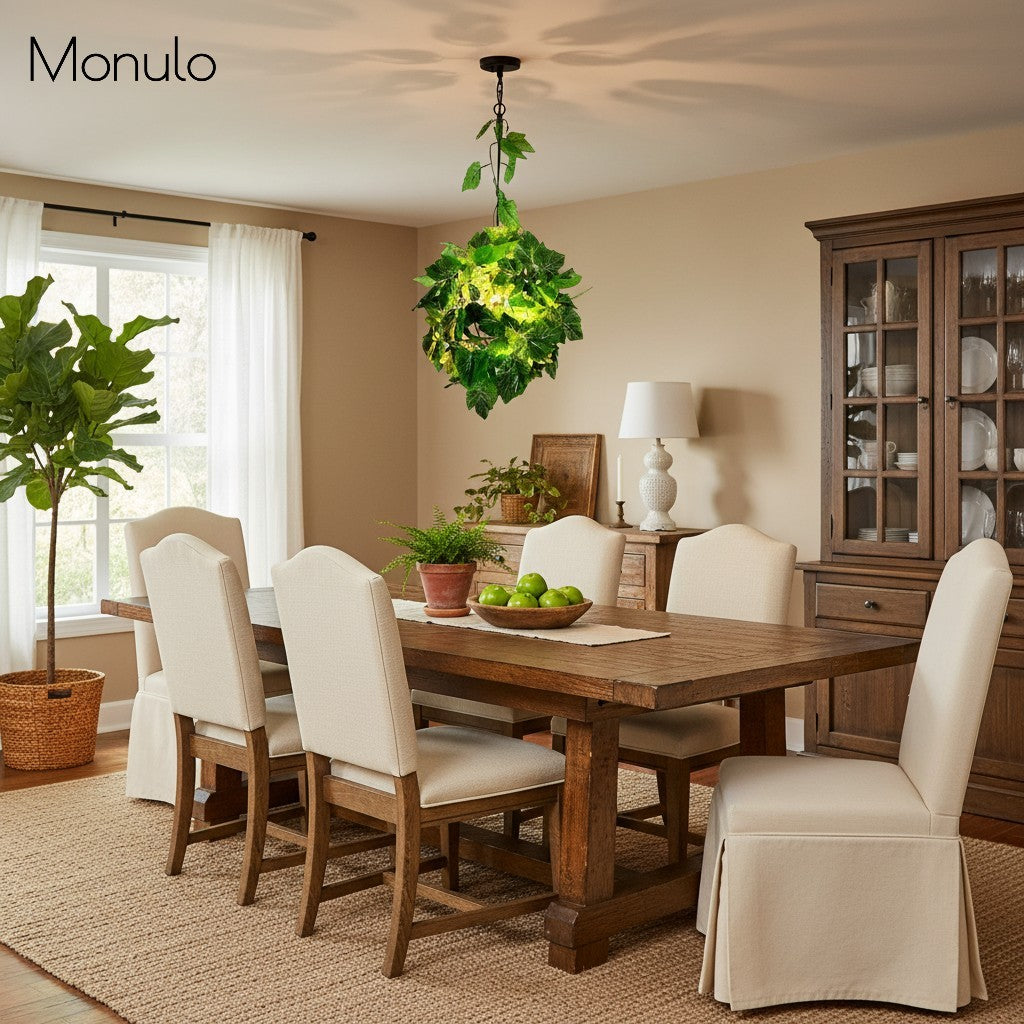 Verdeleia Layered Plant-Accented Pendant – Modern Hanging Lamp for Home Interiors | Esilora