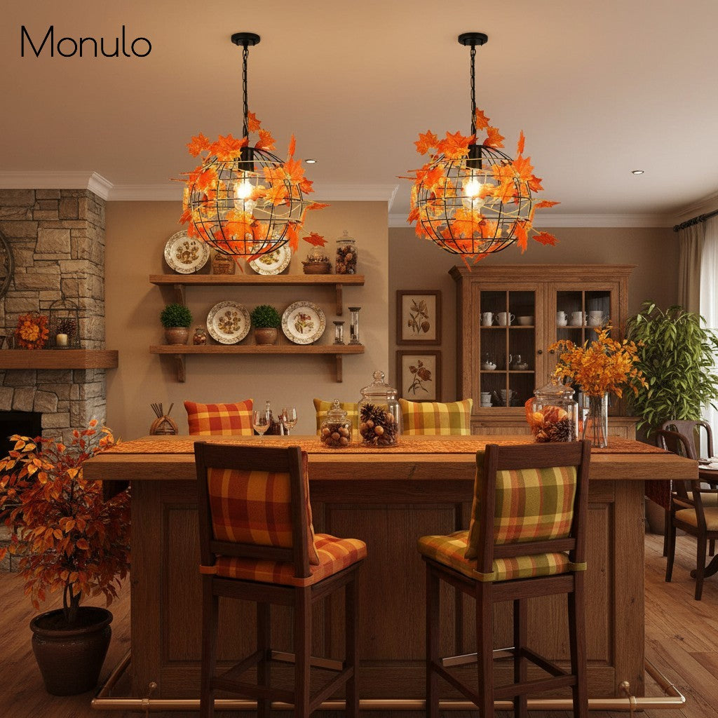Verdeleia Layered Plant-Accented Pendant – Modern Hanging Lamp for Home Interiors | Esilora