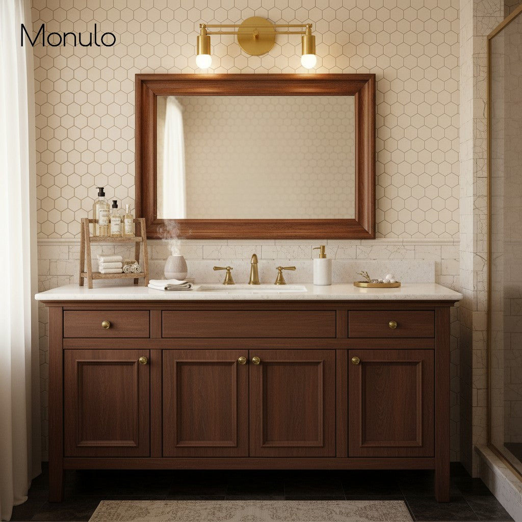 Mobilux Line Sleek Multi-Head Bathroom Wall Light – Designer Vanity Sconce with Glass Shades | Esilora