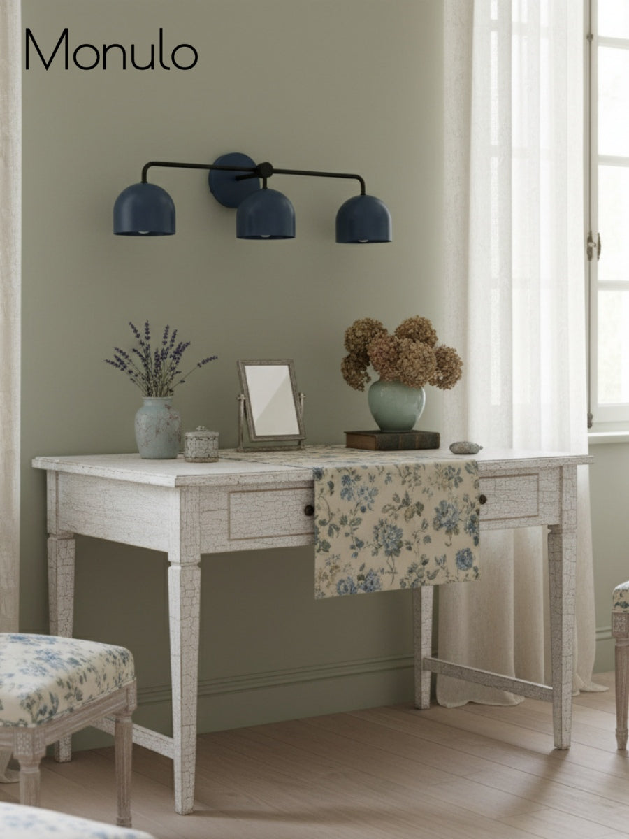 Meito Kuppel Bauernhaus Schmink-Wandleuchte – Rustikale Bunte Badezimmer Schminkleuchte | Esilora