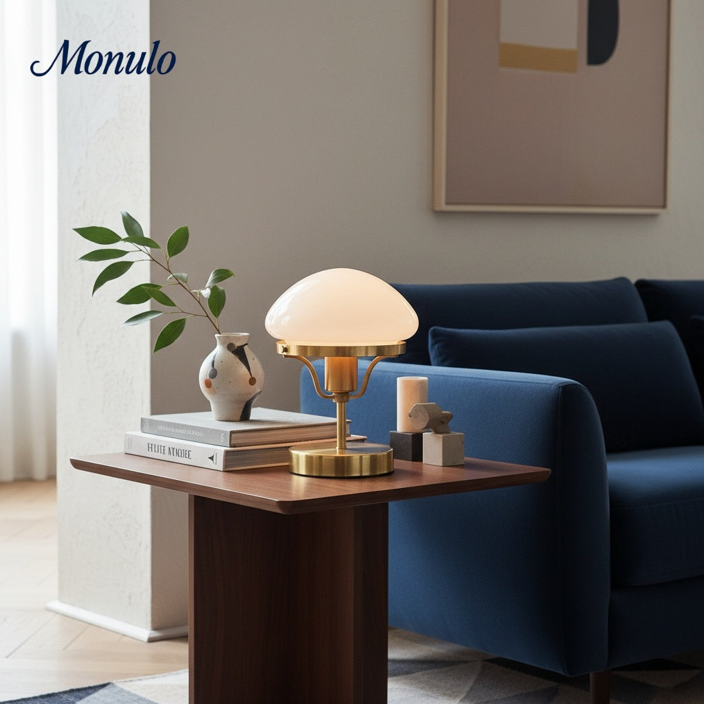 Ornato Luxe Sculptural Geometric Table Lamp – Art Deco Accent for Bedroom & Living Room | Esilora