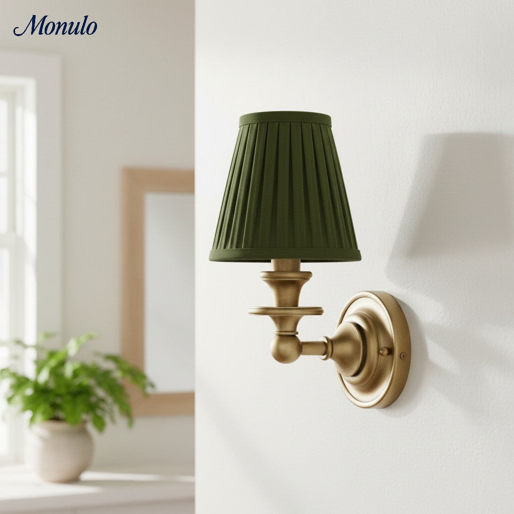 Rowan Drum Shade Wall Sconce – Fabric Sconce Light for Cozy Cottage Lighting | Esilora