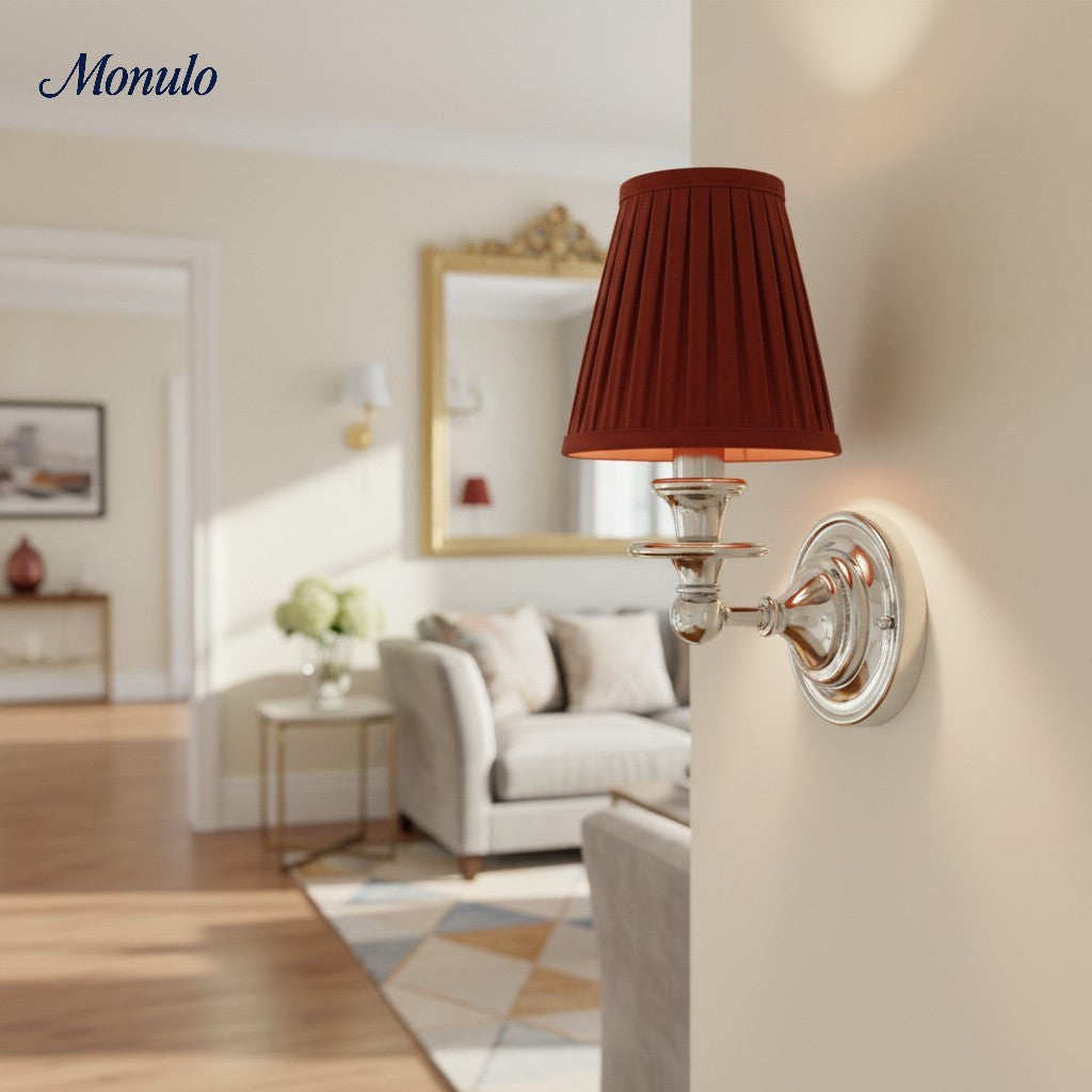 Rowan Drum Shade Wall Sconce – Fabric Sconce Light for Cozy Cottage Lighting | Esilora