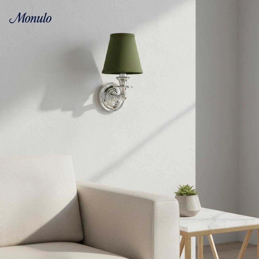 Rowan Drum Shade Wall Sconce – Fabric Sconce Light for Cozy Cottage Lighting | Esilora