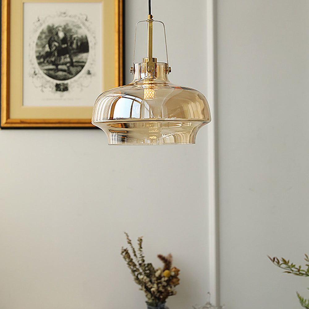 Lawson transparent pendellampe i glass, inspirert av akvarier – moderne hengende lampe til hjemmet | Esilora