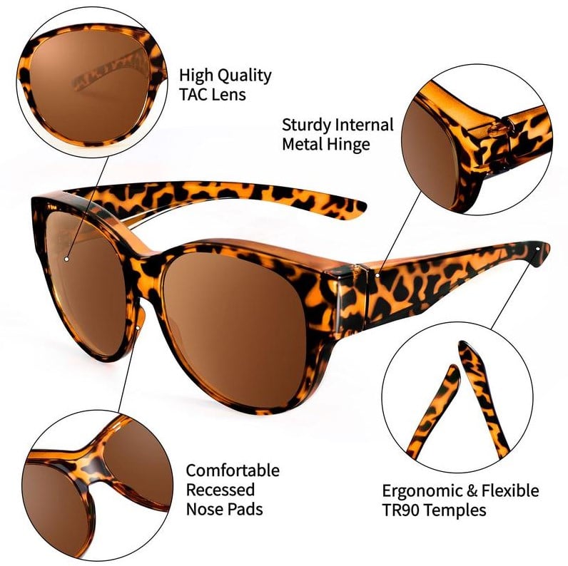 Oversized Cat-Eye Sunglasses with UV400 Polarized Lenses - Esilora
