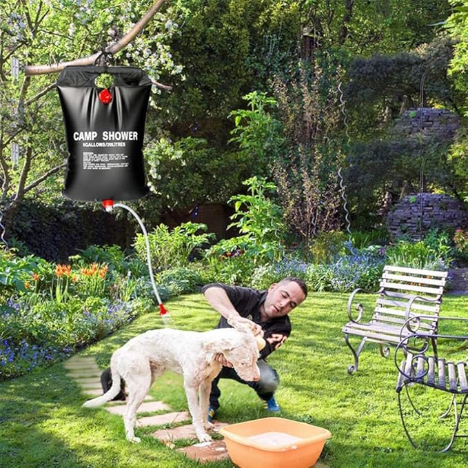 Přenosná solární sprcha 20L pro kempování a venkovní aktivity - Esilora