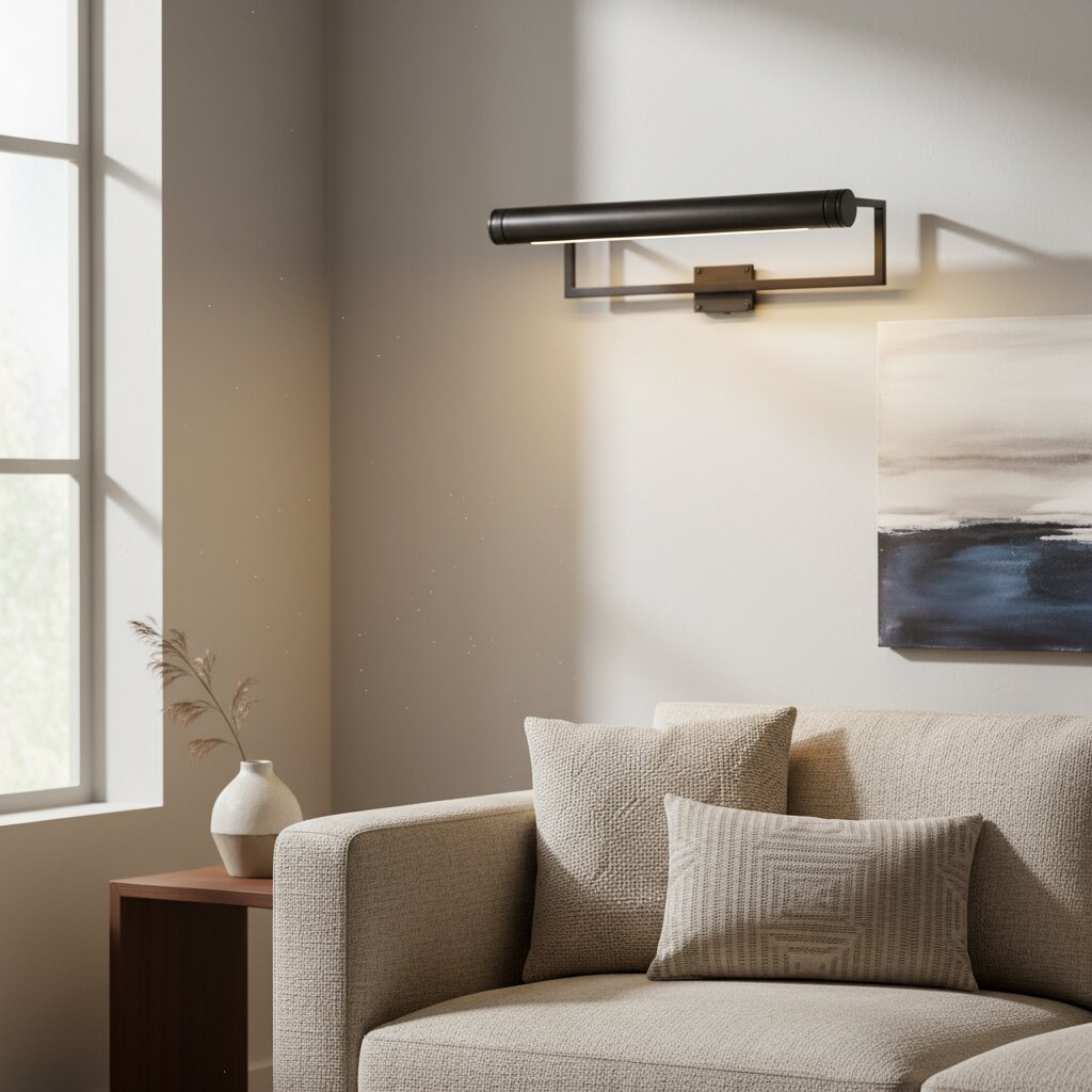 Aurix Picture Light – Sleek Slim Design Wall Lamp Metal Finish for Living Rooms & Galleries | Esilora