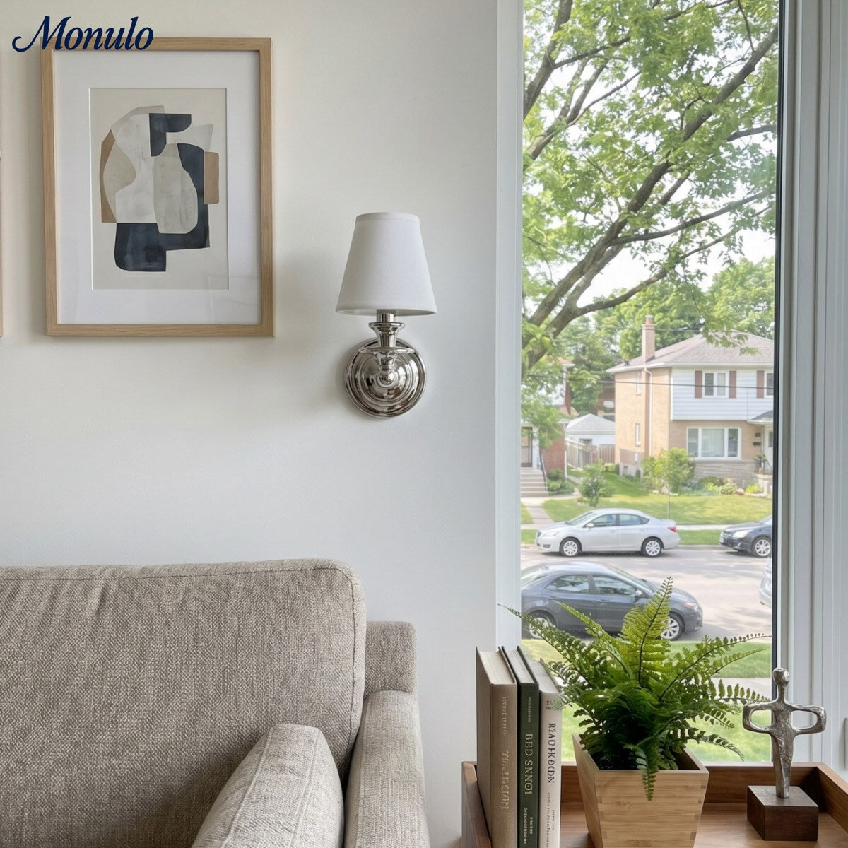 Rowan Drum Shade Wall Sconce – Fabric Sconce Light for Cozy Cottage Lighting | Esilora