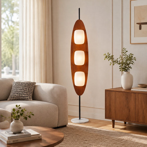 Bauhaus Walnut Tone Floor Lamp | Esilora