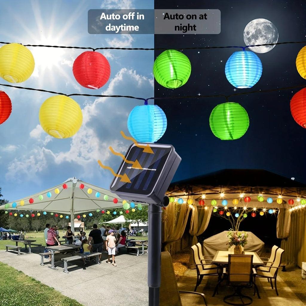 Solar LED Lantern String Lights – IP65 Waterproof Design - Esilora
