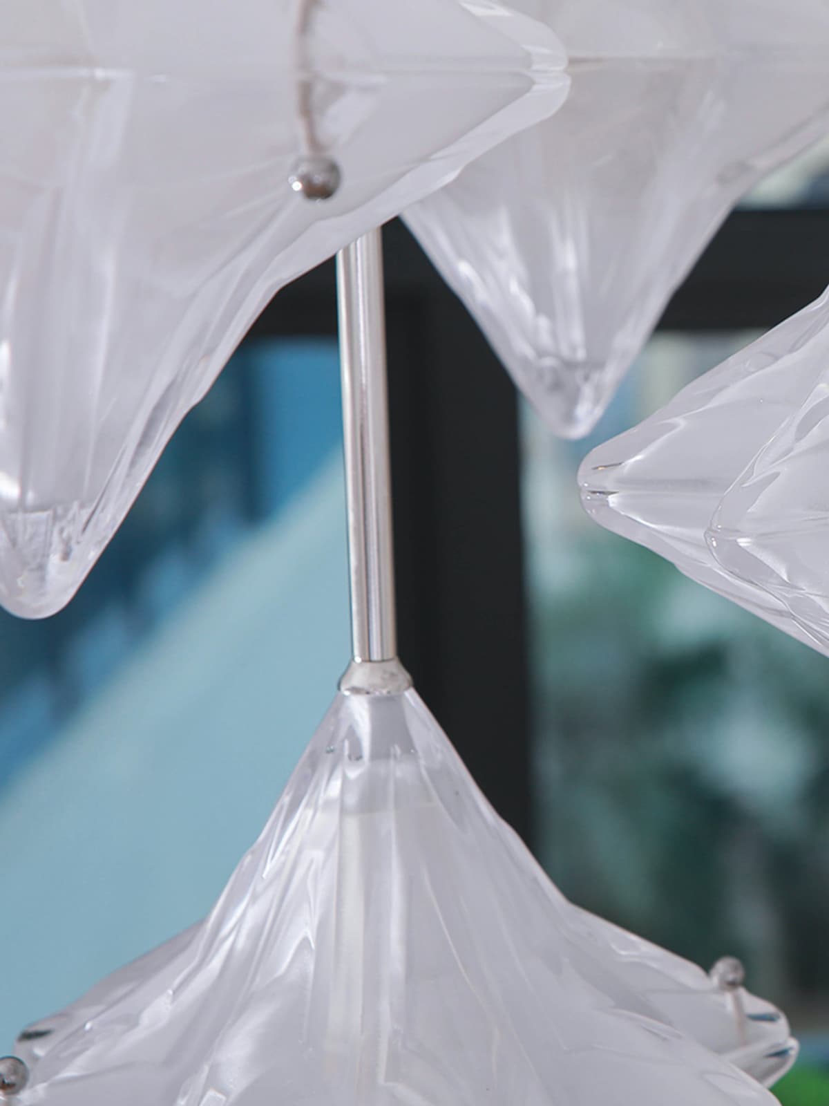 Art Deco Star Pendant Light - Frosted Glass Pendant with Geometric Style - Astris Elara | Esilora