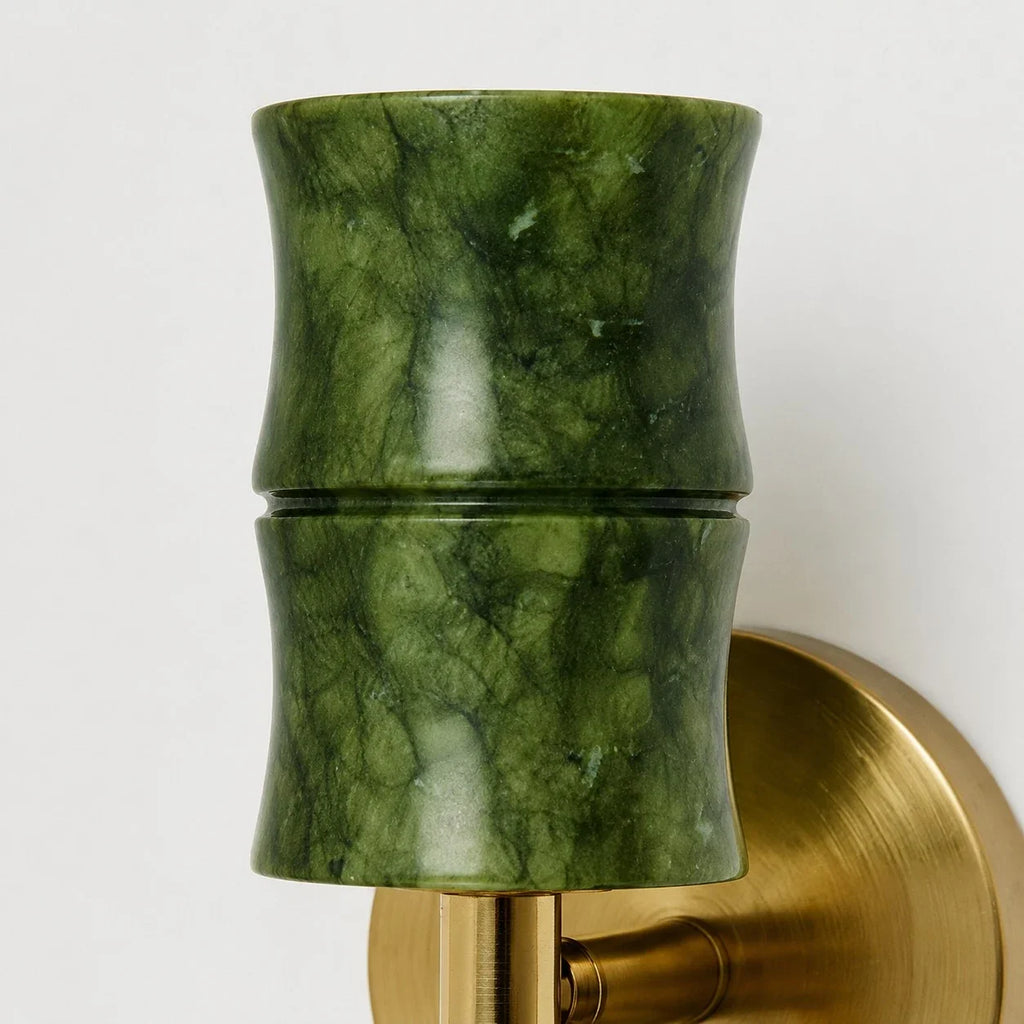 Green Bamboo-Form Double Wall Lamp | Esilora