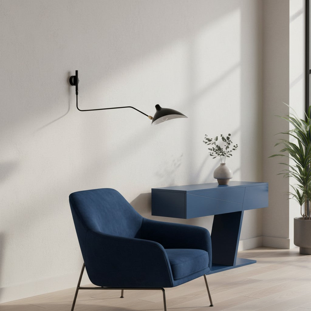 Arclume Modern Minimalist Designer Wall Lamp – Sleek Adjustable Arm Sconce Contemporary Lighting N42 | Esilora
