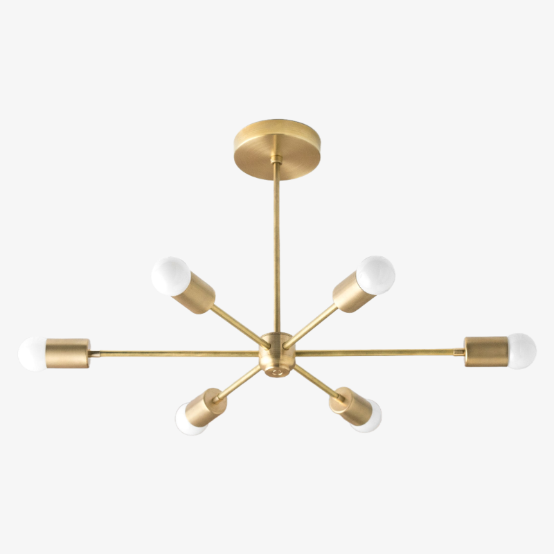 Mobilux Line Mid Century Modern Kronleuchter - 6-flammige Hängeleuchte | Esilora