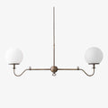 Lampadario Glorica in vetro con bracci curvi e globi – Lampada moderna per camera da letto | Esilora