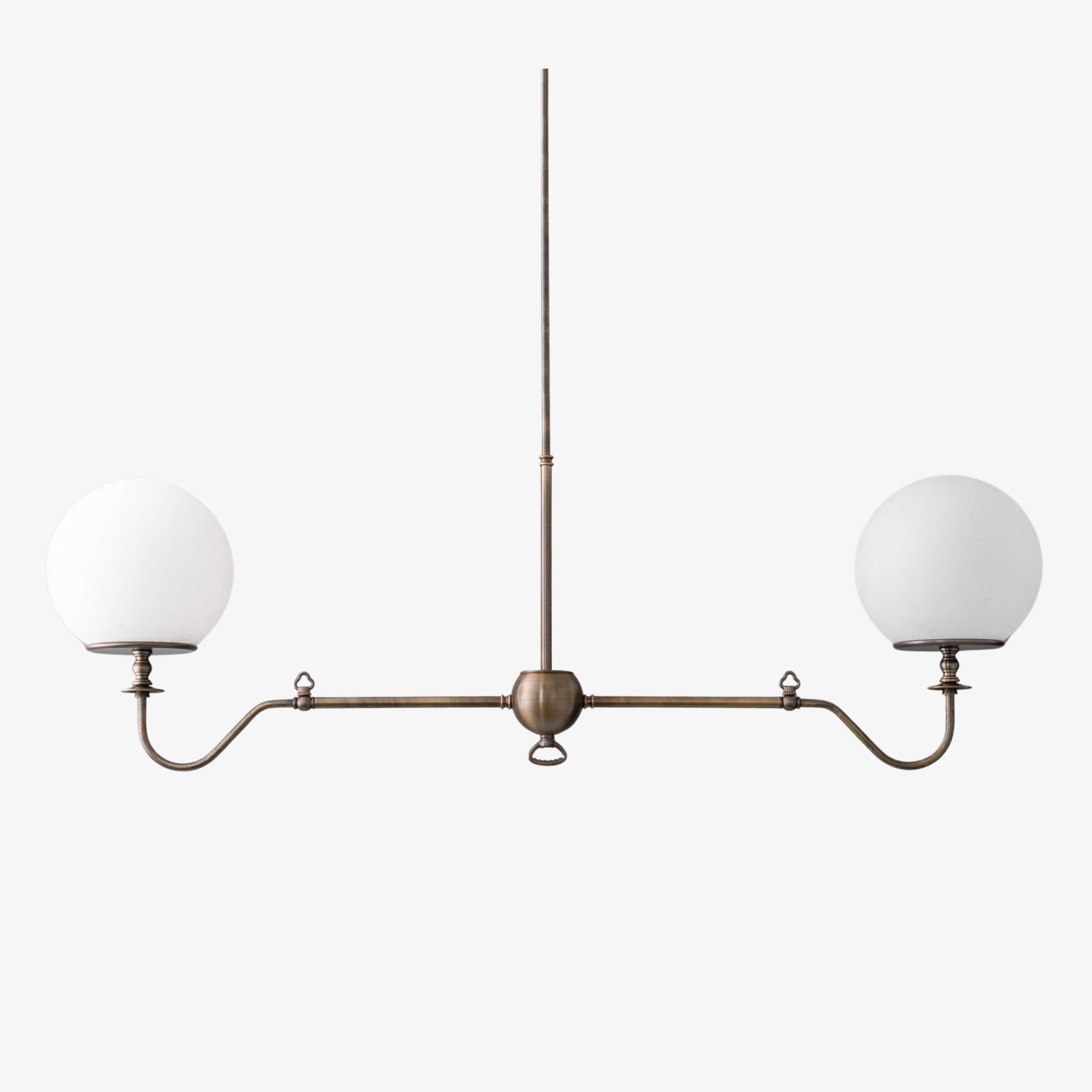 Lampadario Glorica in vetro con bracci curvi e globi – Lampada moderna per camera da letto | Esilora