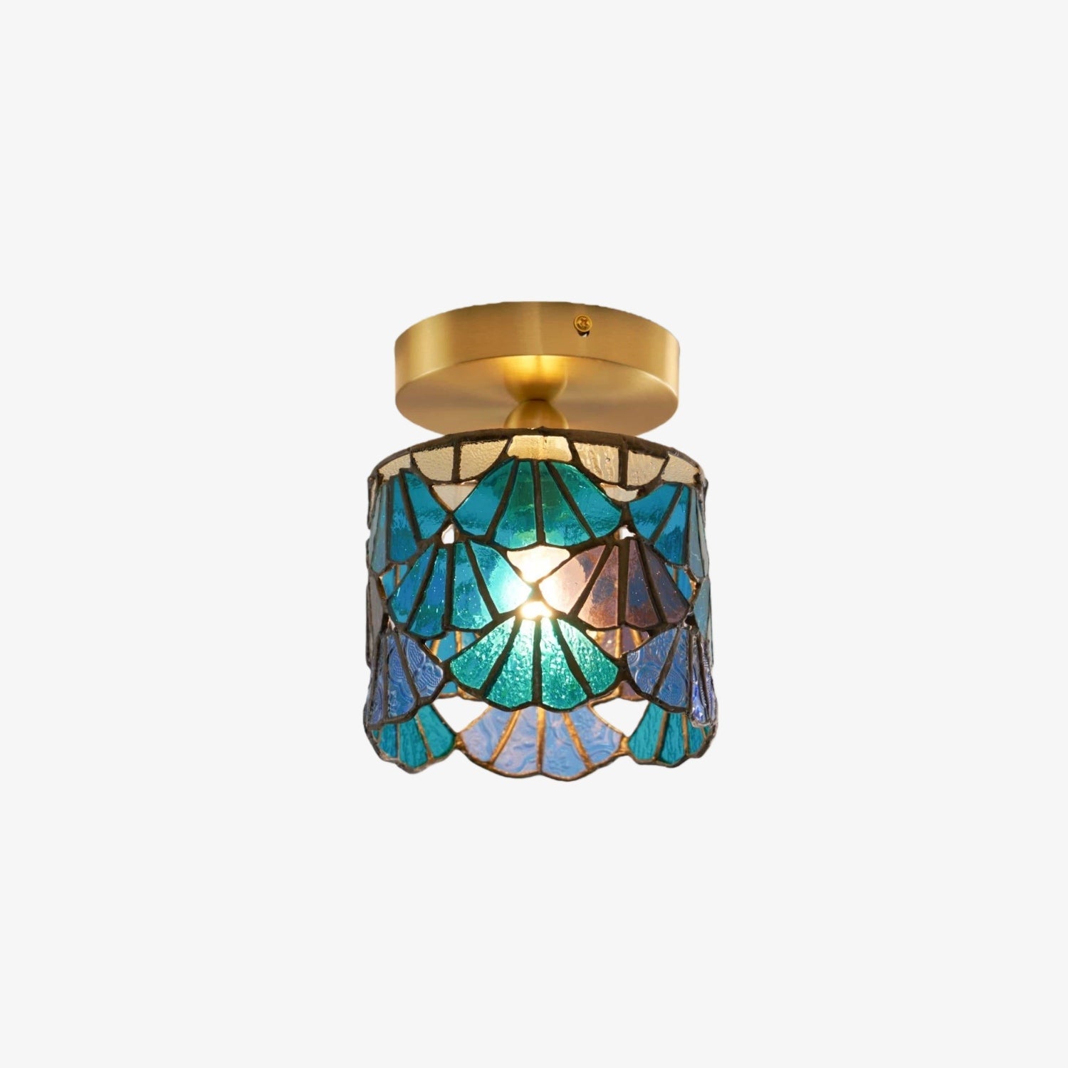 Vintagia Stained Glass Mosaic Ceiling Lamp - Vintage Inspired Light for Interiors | Esilora