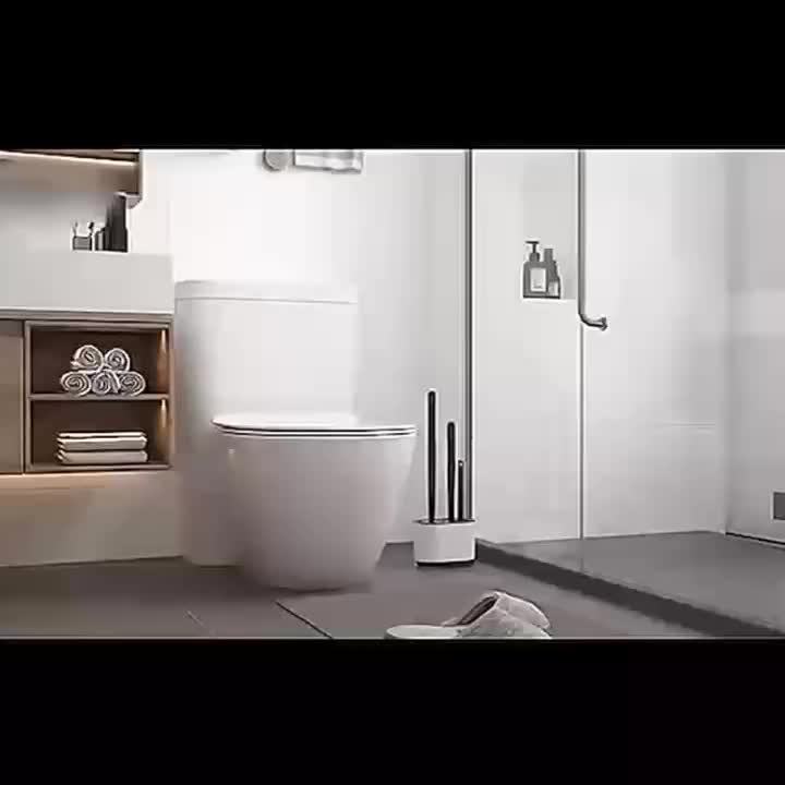 Silikone-toiletbørste med holder - Esilora