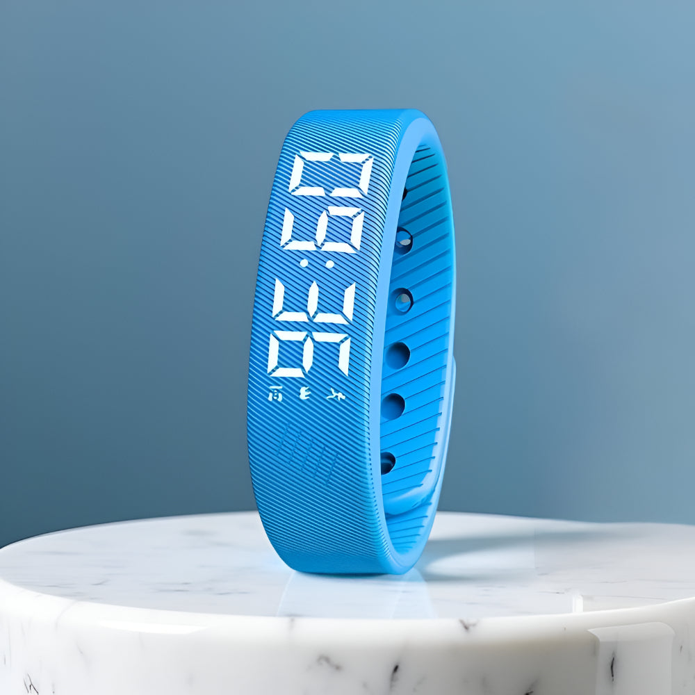 Reloj deportivo digital resistente al agua - pantalla LED, correa ligera de silicona, para mujeres y hombres