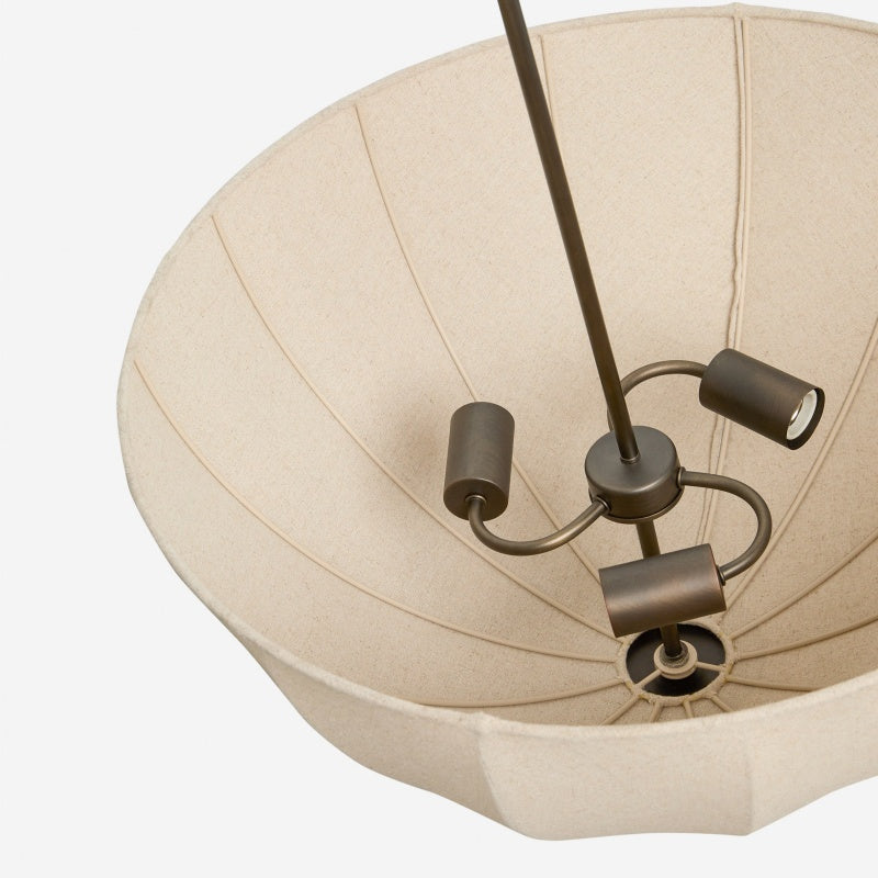 Lumarys Sculptural Fabric-Wrapped Pendant Light Organic Botanical Style for Living Room | Esilora