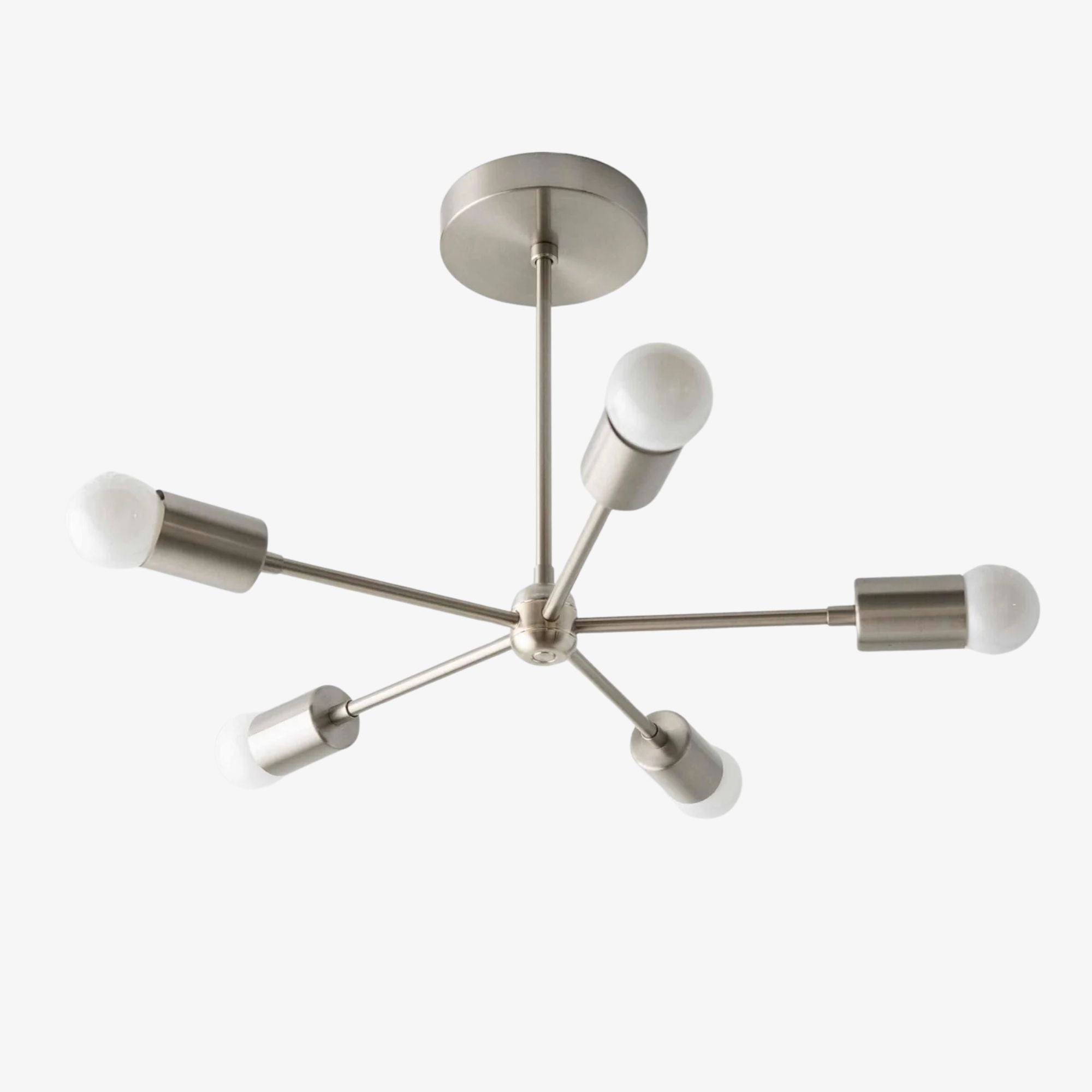 Mobilux Line Mid-Century Gold Sputnik Kronleuchter – Halbeinbau geometrische Messingleuchte | Esilora