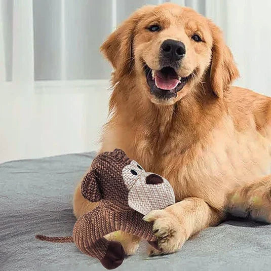 FluffyZoo ぬいぐるみ犬用おもちゃ - やわらかな音の鳴る動物型遊びおもちゃ