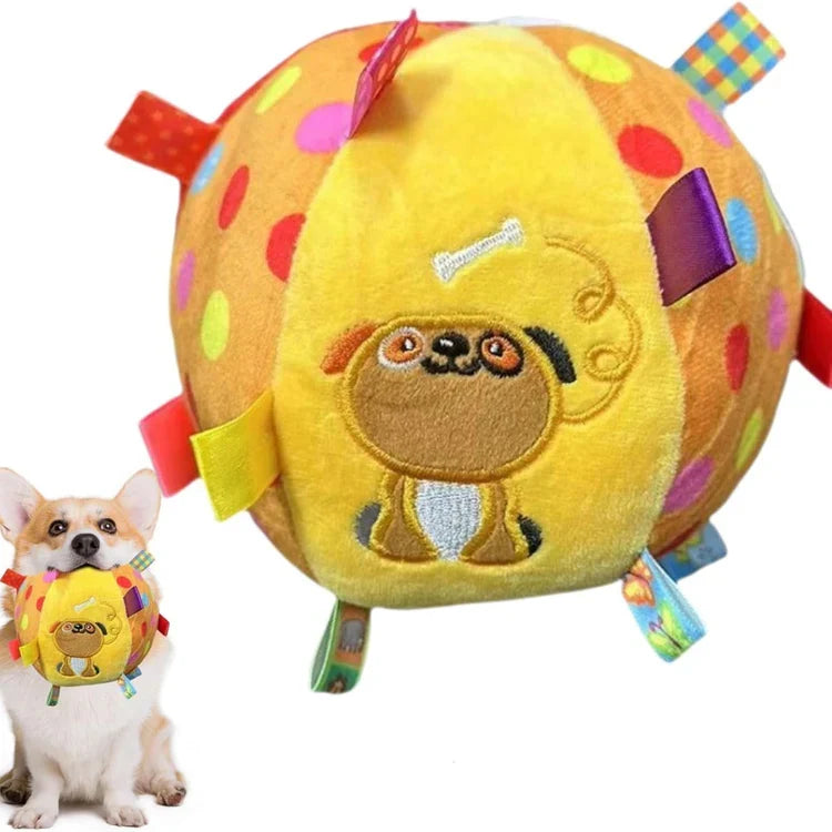 JoyBounce インタラクティブ犬用ボール - ふわふわの音が鳴るおもちゃ