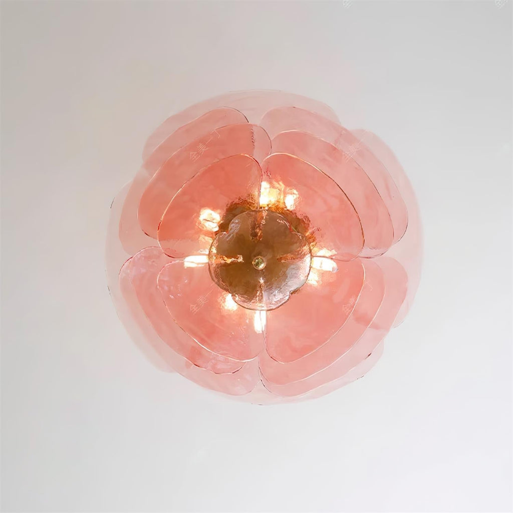Lotus Leaf Layered Glass Chandelier | Esilora