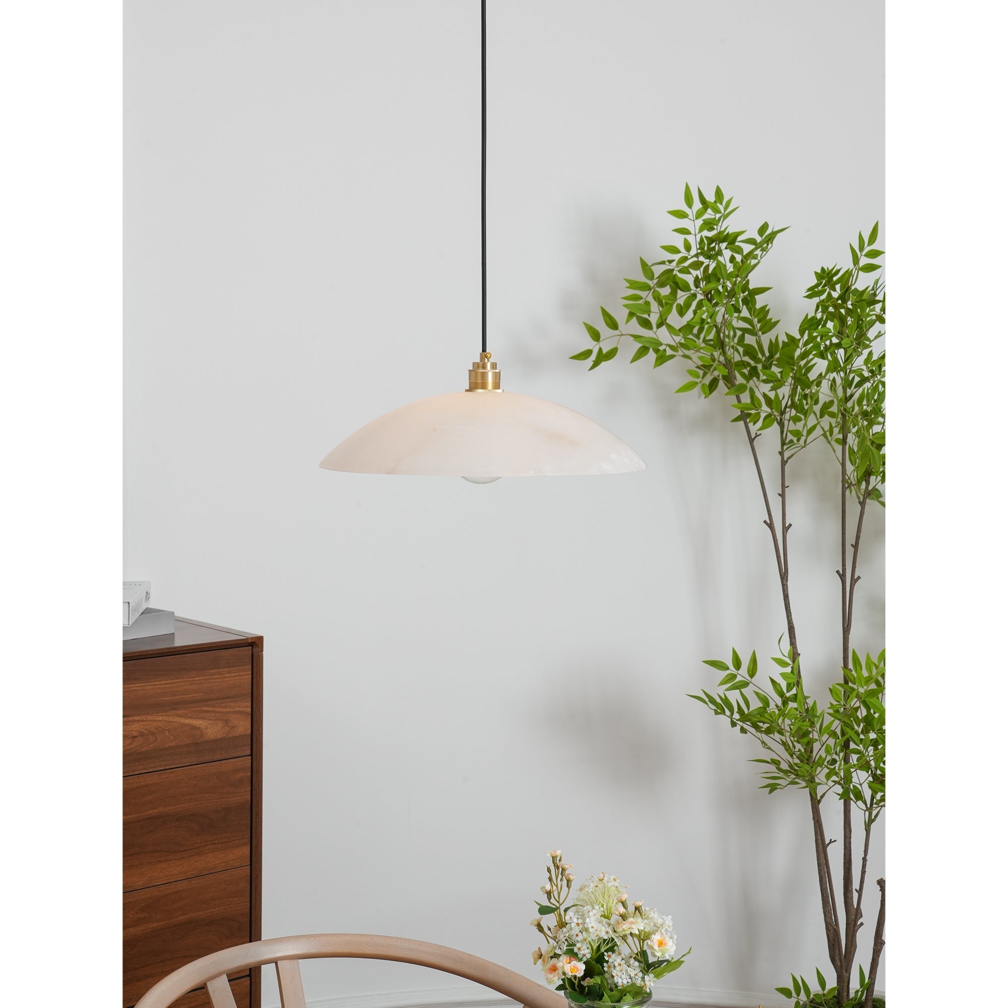 Alabaster Dome Pendant Light | Esilora