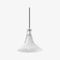 Suspension Kallera - Verre blanc et chrome, style magnolia, pour chambre et couloir | Esilora