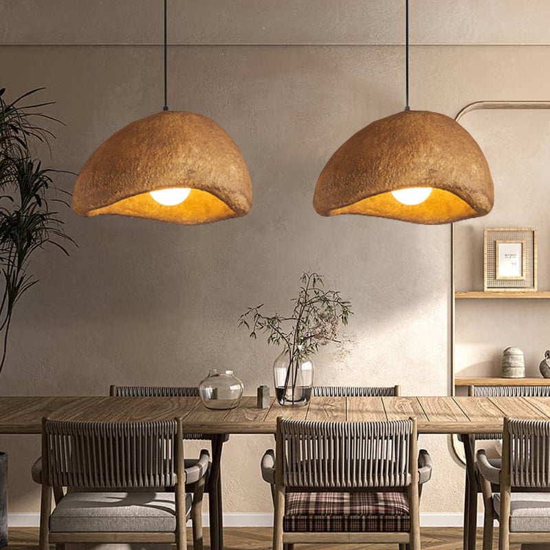 Wabi-Sabi Coffee Cloud Japandi Resin Pendant Light | Esilora