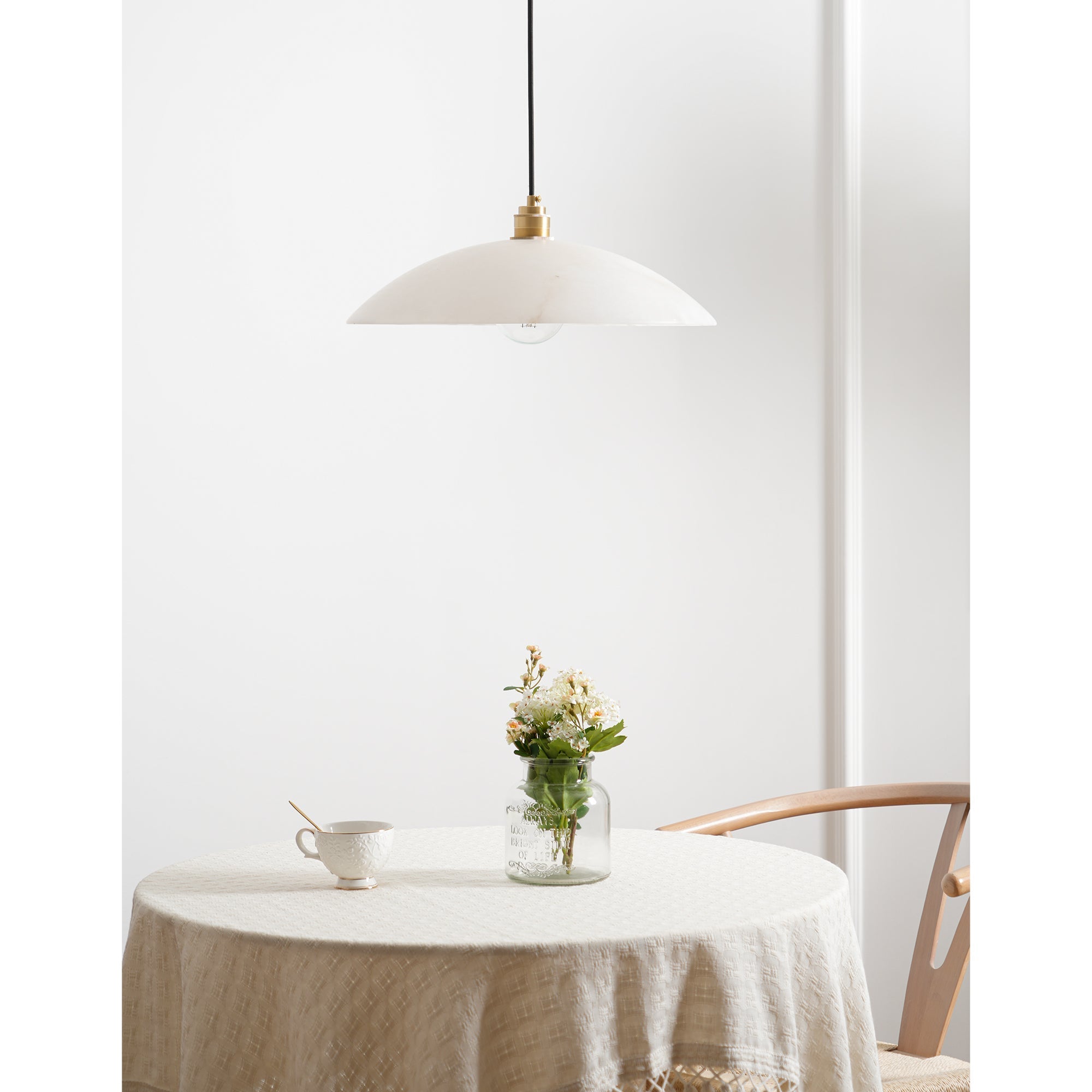 Alabaster Dome Pendant Light | Esilora