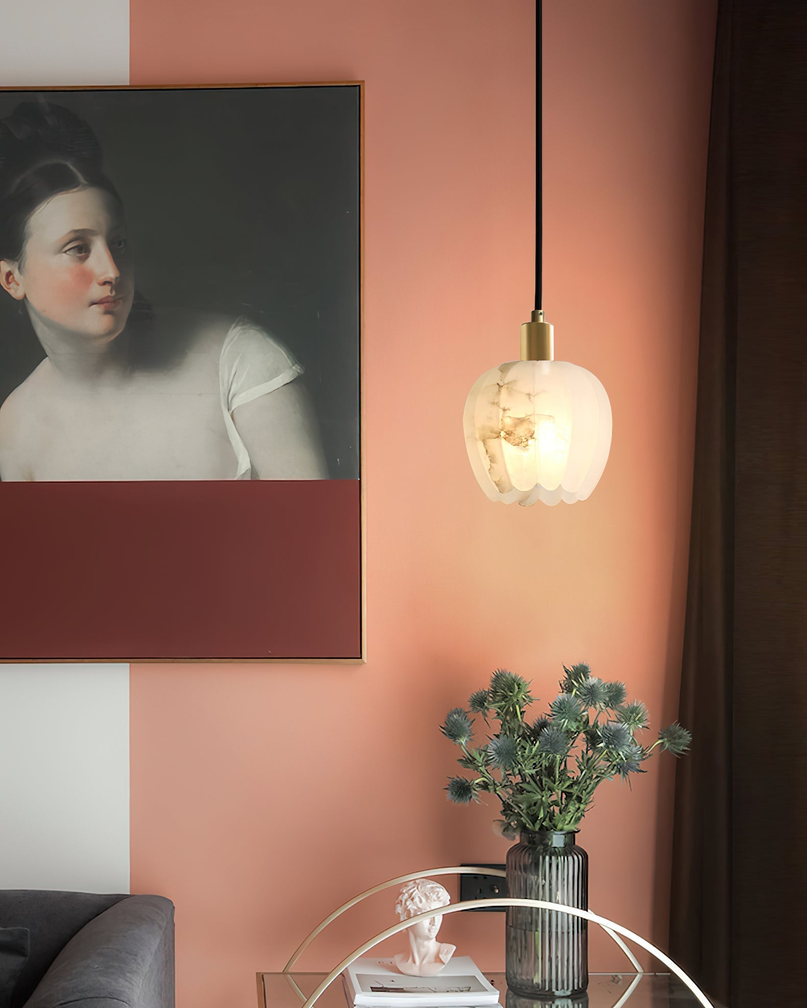 Lilin pendellampe i alabast | Esilora