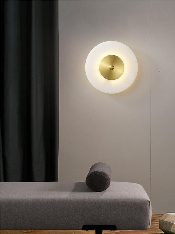 Minimalistische Elegante Swe Alabaster Wandlampe | Esilora