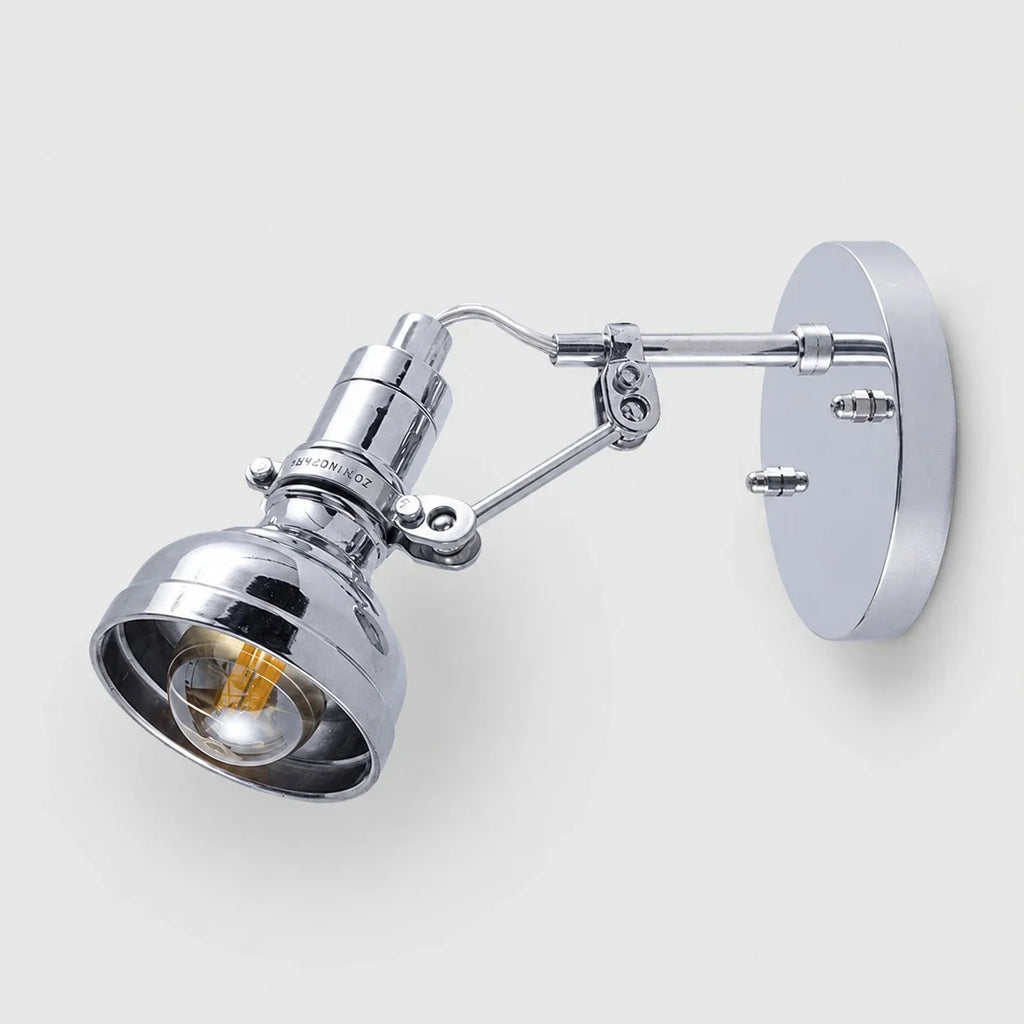 Adjustable Vintage Aluminum Wall Sconce | Esilora