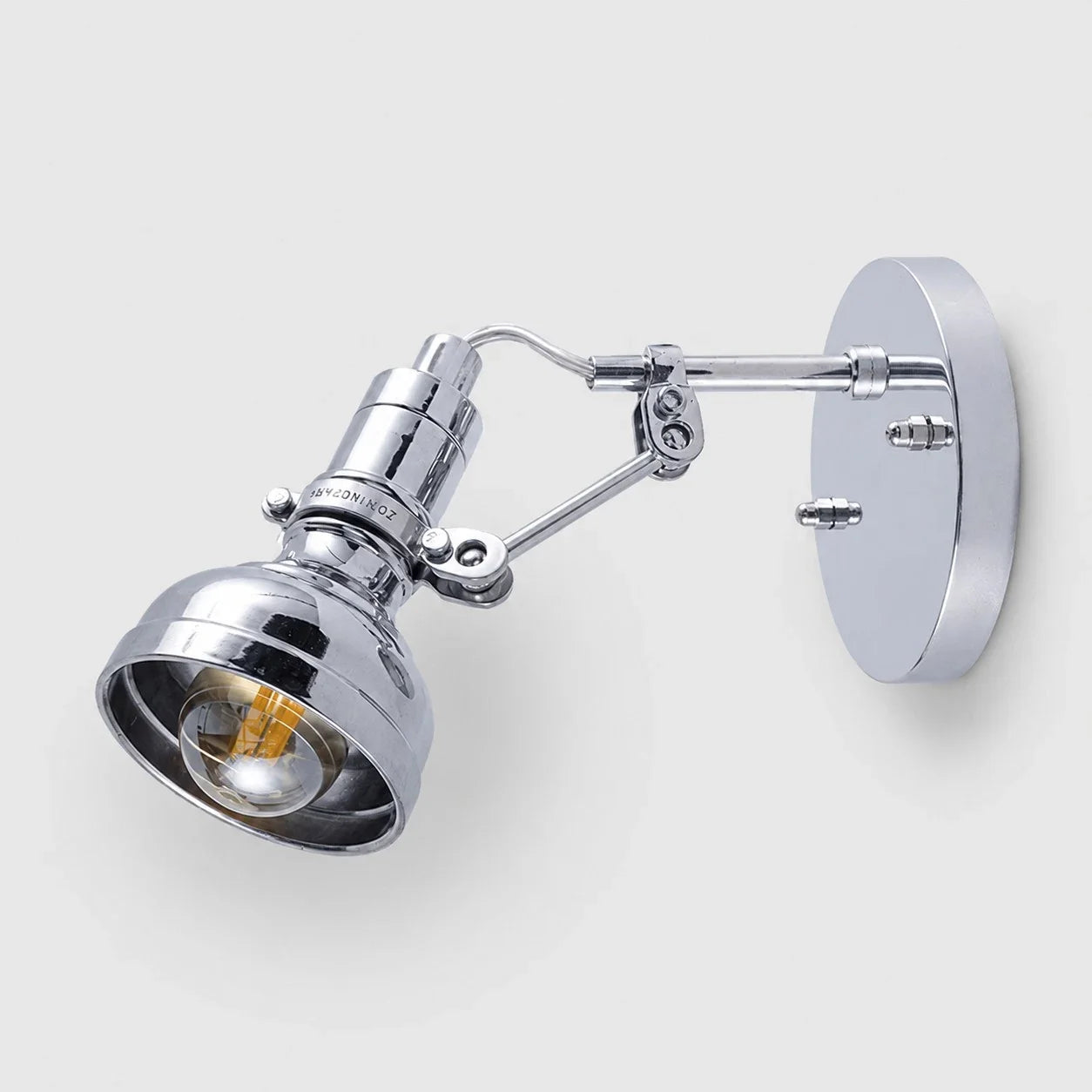 Adjustable Vintage Aluminum Wall Sconce | Esilora